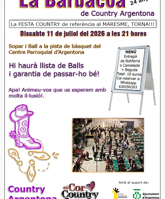 11 de juliol del 2026 «La Barbacoa» d’Argentona